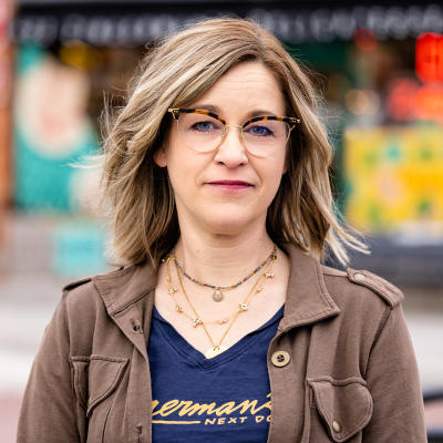 Woman poses for photo