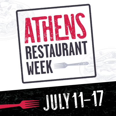Athens Restaurant Week Instagram Post white 2022 dates