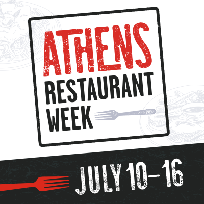 Athens Restaurant Week Instagram Post white 2022 dates