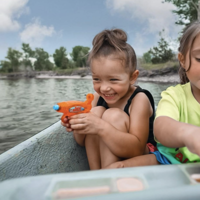 Child Floating the North Platte River