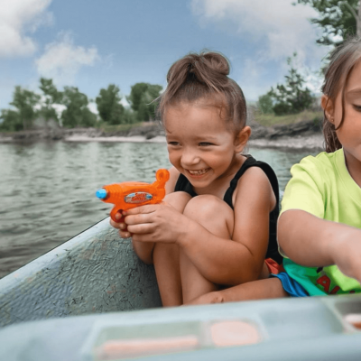 Child Floating the North Platte River
