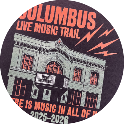 Columbus Live Music Trail 2025-2026 t-shirt showcasing Newport Music Hall