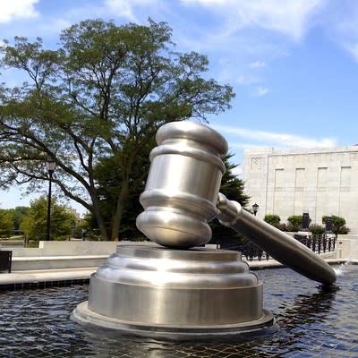"Gavel" Sculpture by Andrew F Scott outside of the Ohio Supreme Court