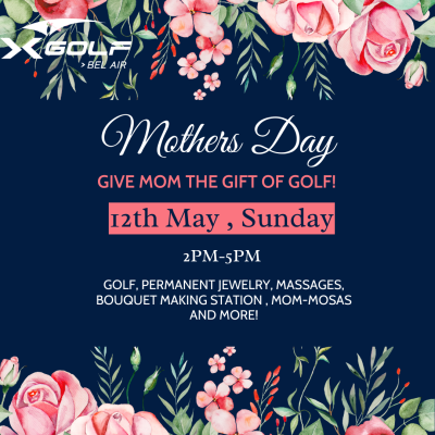 Flyer for Mothers day at X-golf