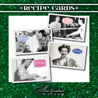 Ava Gardner recipe cards