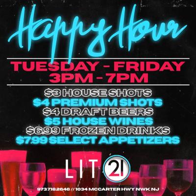 Lit21 NJ - Happy Hour