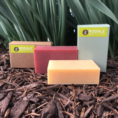 Various colored organic soaps from Rodale Institute