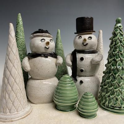 Thomas Pottery Snowmen