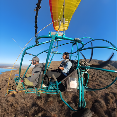 Paramotor with female rider in Temecula
