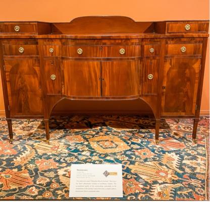 Sideboard and sign