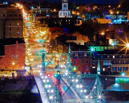 Easton at night