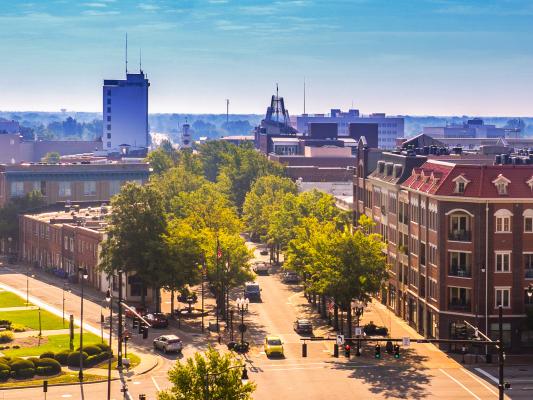 Image of Downtown Fayetteville NC skyline