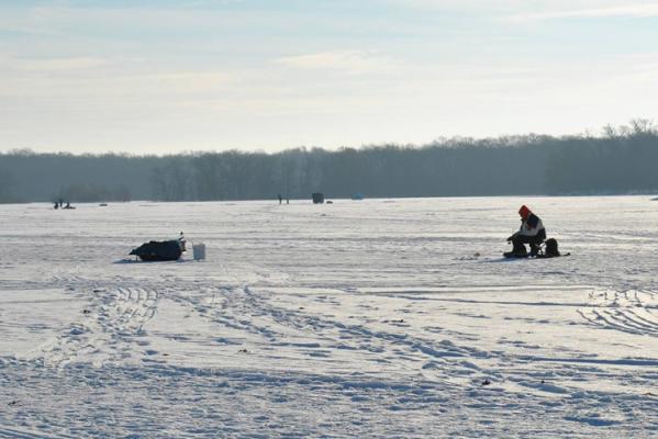 The dedicated ice fishermen of Willow Slough