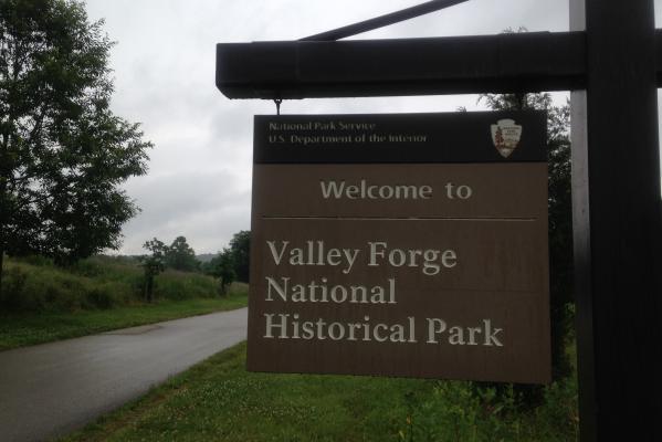 Valley Forge National Historical Park Trail Sign