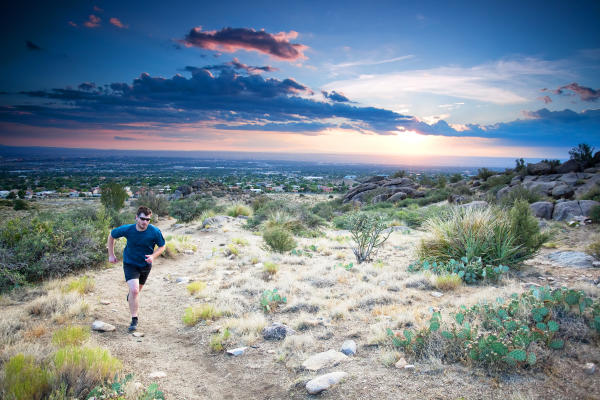 Running in the Sandia Foothills