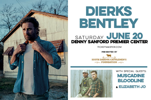 Dierks Bentley at Denny Sanford PREMIER Center on Saturday, June 20, 2026.