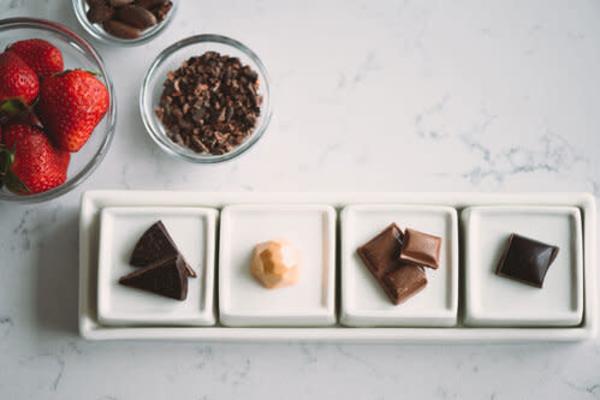 Chocolate tasting plate