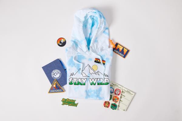 Brave Wilderness Hoodie, Adventure Guide, Stickers, Luggage Tag, Journal and Patch