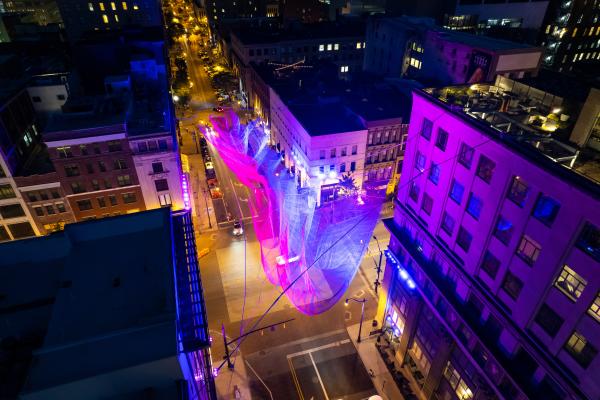 Current at Night - Janet Echelman