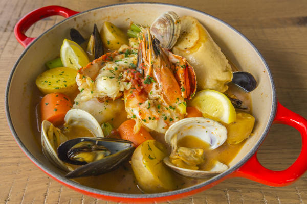 Seafood dish from Del Mar restaurant in Columbus