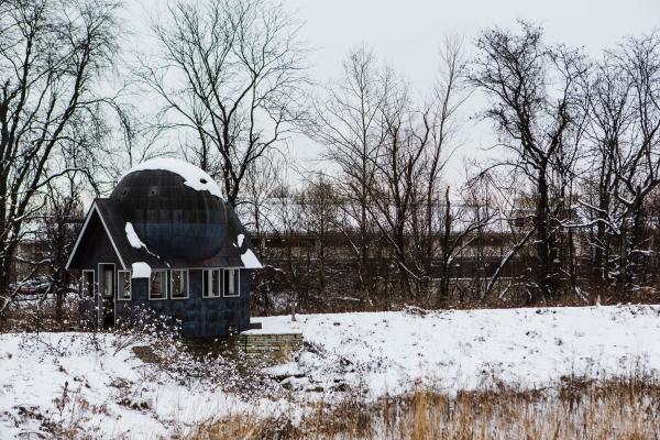 Coffman Park in Dublin in the snow.