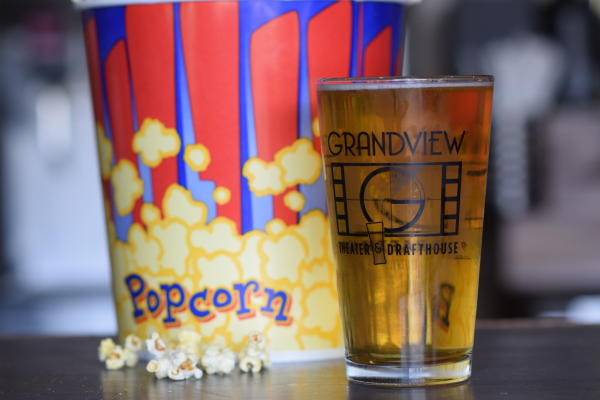 Popcorn and beer from Grandview Theater