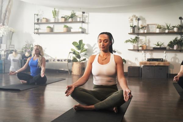 Lubna Najjar does yoga