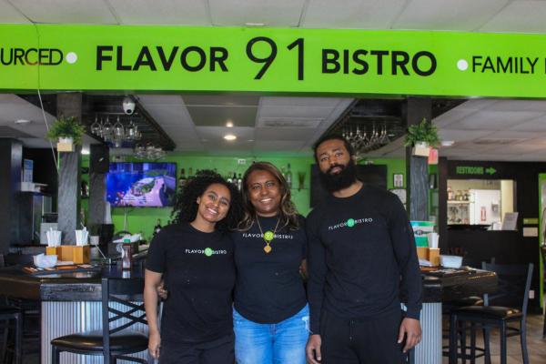 A mother and her two children who own Flavor 91 Bistro in Columbus