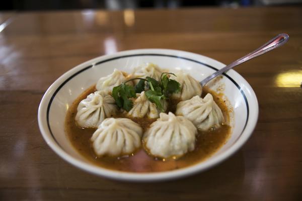 Momos - Tibetan dumplings at Momo Ghar in the North Market