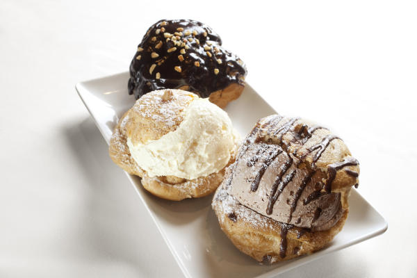 Photos of cream puffs at Schmidt's in Columbus.