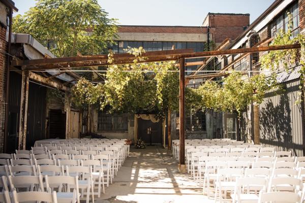 A wedding set up at Strongwater Events in The Annex