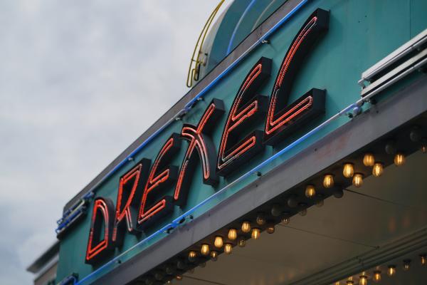 The Drexel exterior signage