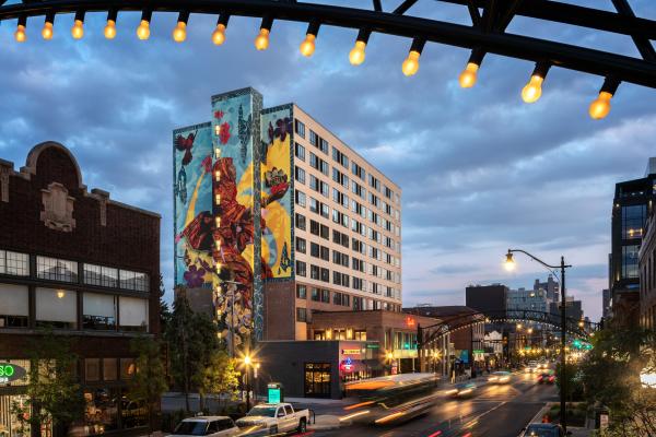 Short north building art