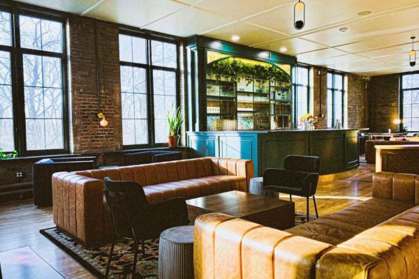 An angled shot of the new Understory lounge in Columbus, Ohio