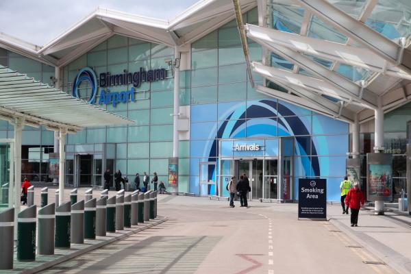 Front view of Birmingham Airport