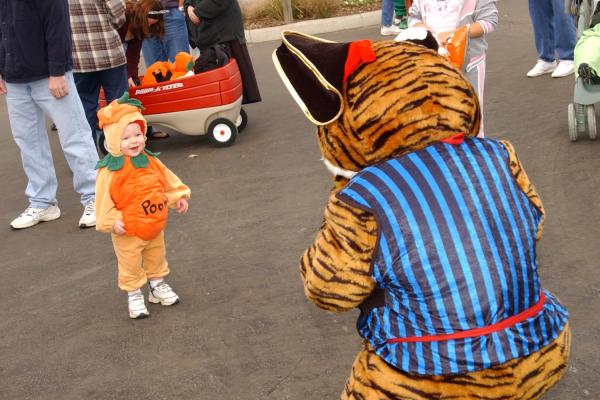 Little girl dresses as Pooh for Boo at the Columbus Zoo