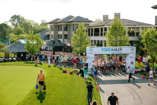 Start of the FORE! Miler race at Muirfield Village Golf Course.