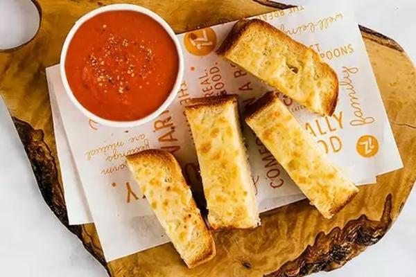Tomato Soup & Dippers from Zoup!