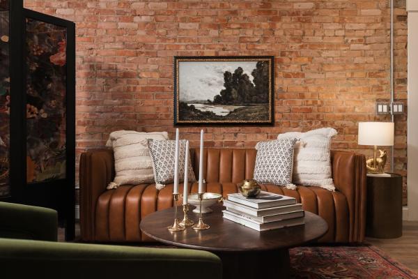 Living room in a Canandaigua 1892 hotel suite
