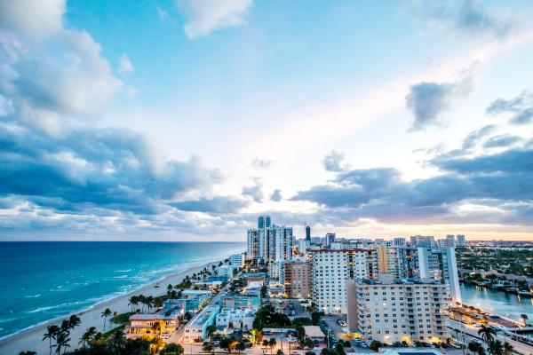View of Fort Lauderdale Beach from a balcony