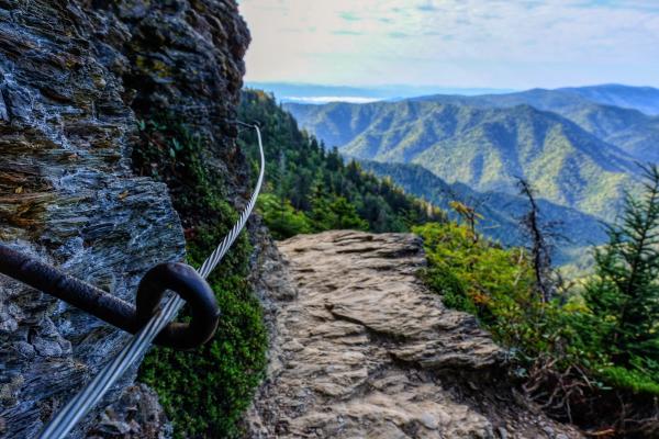 The Alum Cave Trail offers hikers epic views of the Smoky Mountains