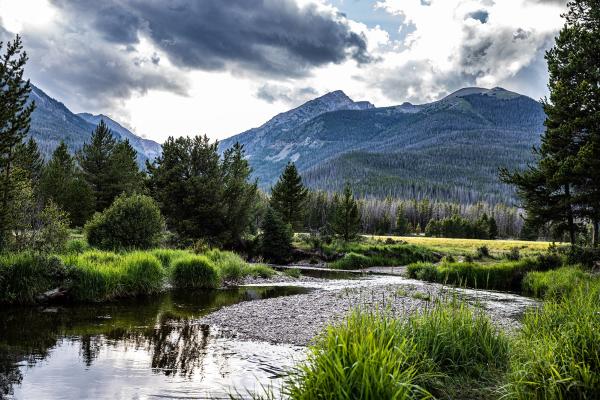 View of the mountains in Rocky Mountain National Park