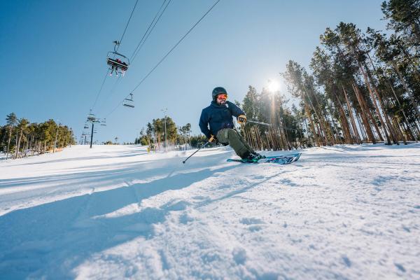 Man skiing at Granby Ranch
