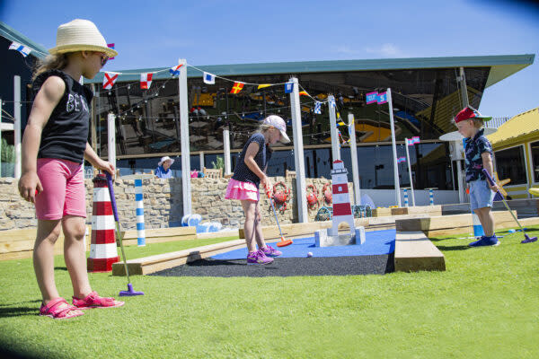 Children at Seal Bay Resort, West Sussex