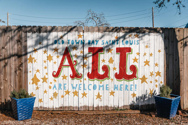 Bay St. Louis All Are Welcome Here Mural