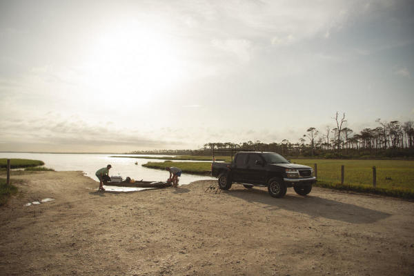 Kayakers launch at Troy Deal Kayak Launch on Cape San Blas