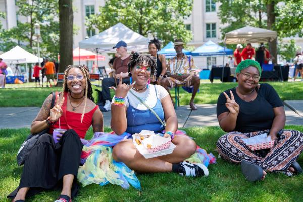 Black women enjoying their day at the Juneteenth Jubilee in Harrisburg, PA