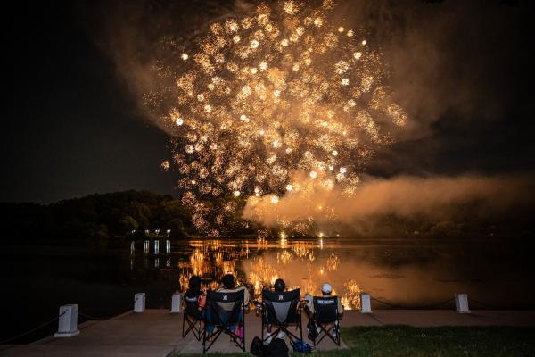 CA Lakefront Fireworks