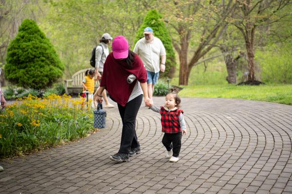 Howard County Conservancy Garden with visitors, by Erica Wilcox