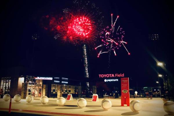 Fireworks Toyota Field In Huntsville, AL